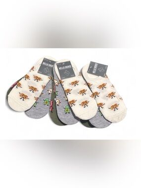 9pairs of Hello Socks Liners One Size 4-10